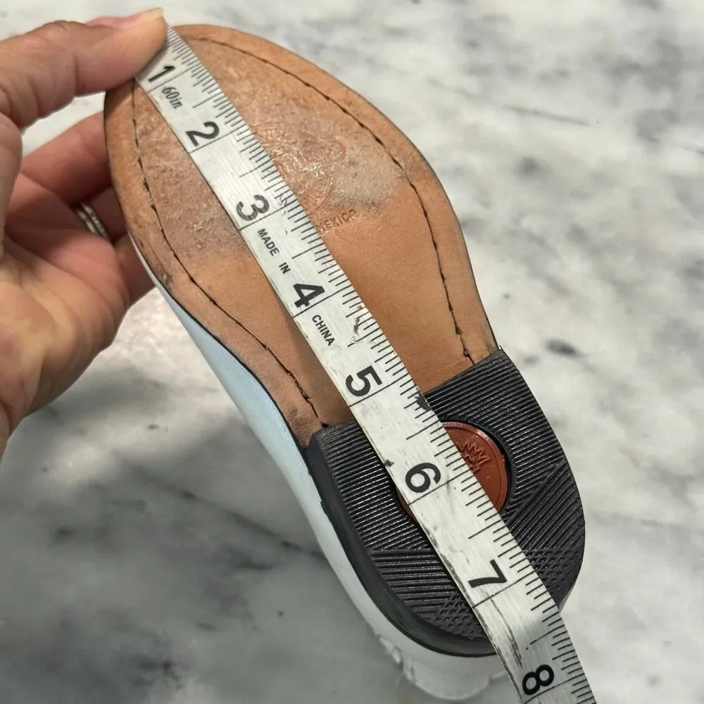 White Leather Sole Botin Charro